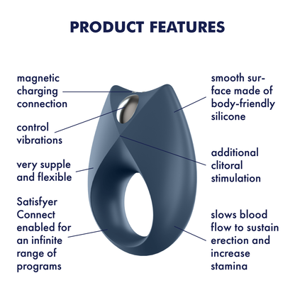 Satisfyer Royal One Silicone Vibrating App Enabled Cock Ring