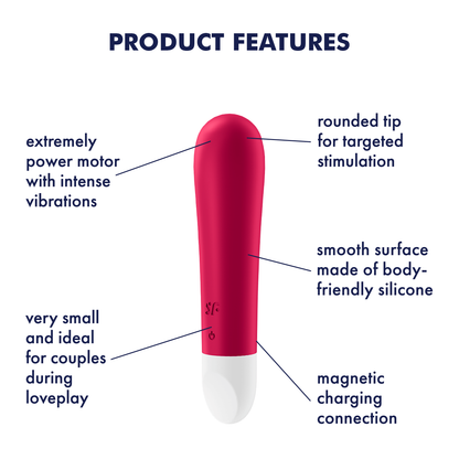 Satisfyer Ultra Power Bullet 1 Silicone Bullet Vibrator Red