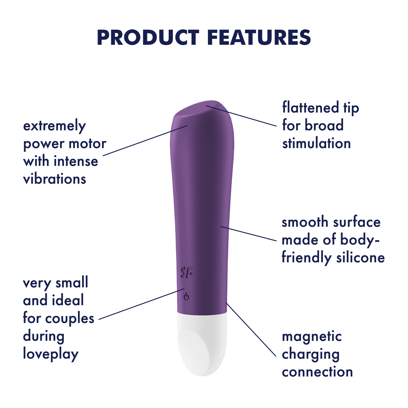 Satisfyer Ultra Power Bullet 2 Silicone Bullet Vibrator Purple