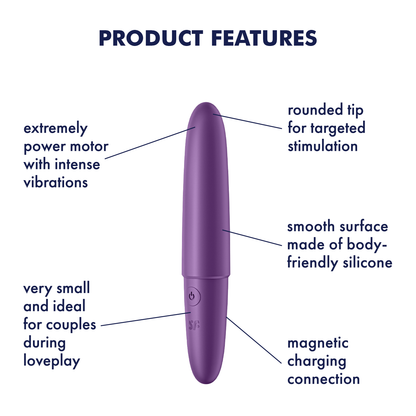 Satisfyer Ultra Power Bullet 6 Silicone Bullet Vibrator Purple