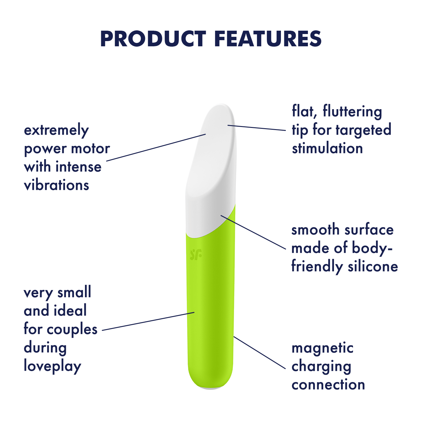 Satisfyer Ultra Power Bullet 7 Silicone Bullet Vibrator Green