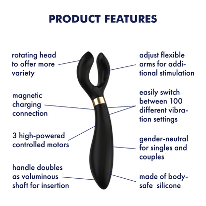 Satisfyer Endless Fun Silicone Multi Vibrator Black