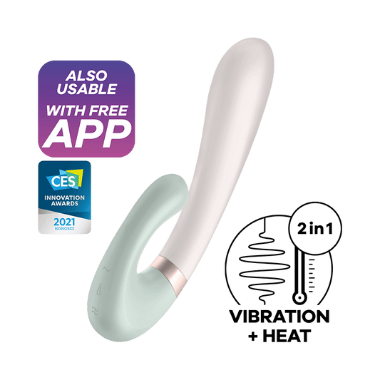 Satisfyer Heat Wave App Enabled Warming Dual Vibrator White Mint