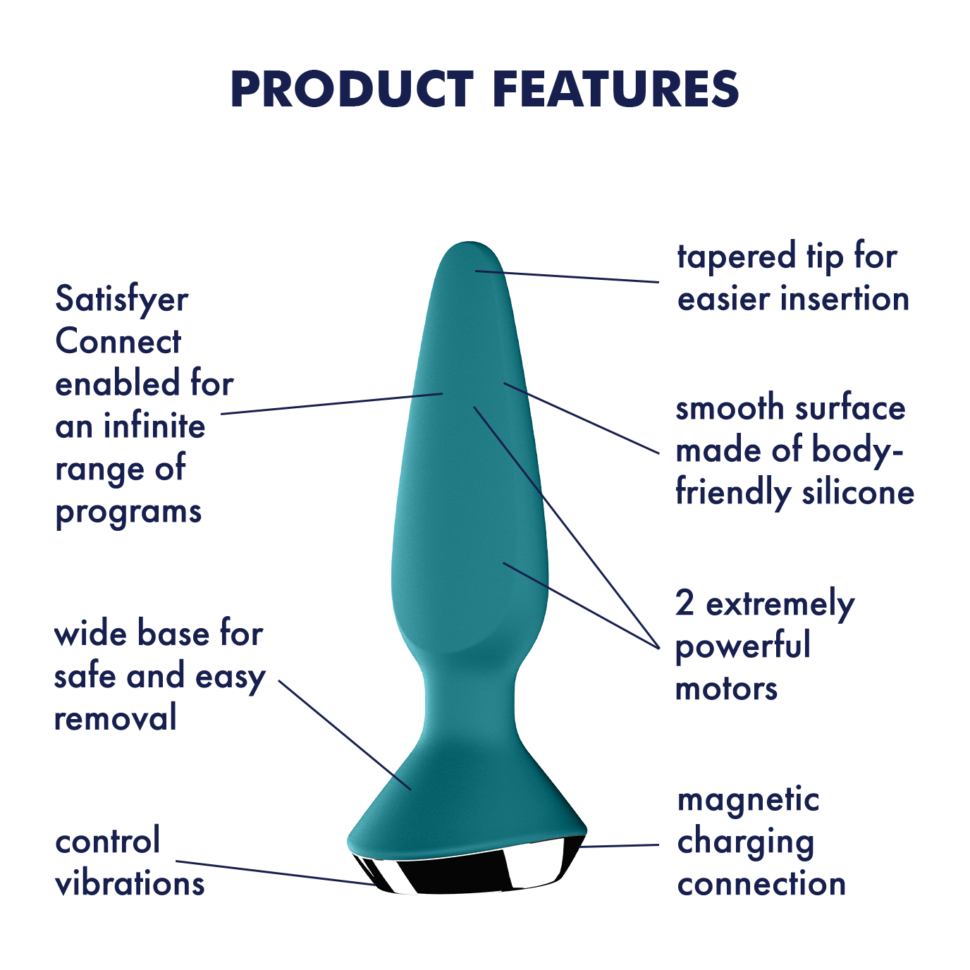 Satisfyer Plug-ilicious 1 App Enabled Vibrating Butt Plug Green