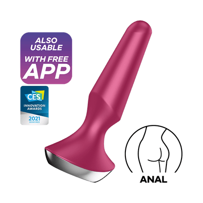 Satisfyer Plug-ilicious 2 App Enabled Vibrating Butt Plug Berry