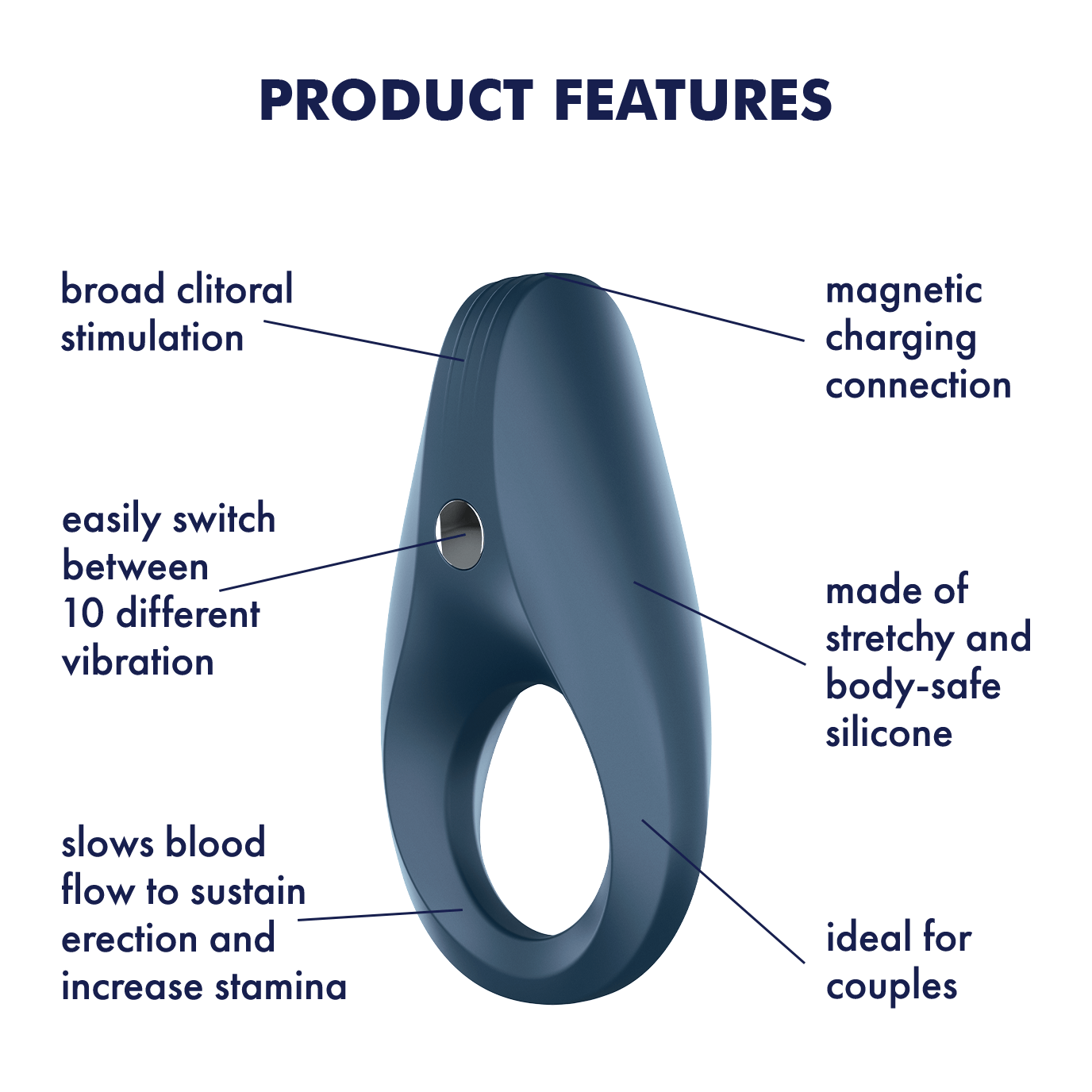 Satisfyer Rocket Ring Silicone Vibrating Cock Ring