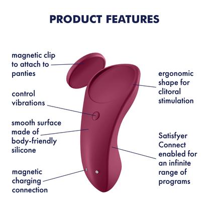 Satisfyer Sexy Secret App Enabled Silicone Panty Vibrator