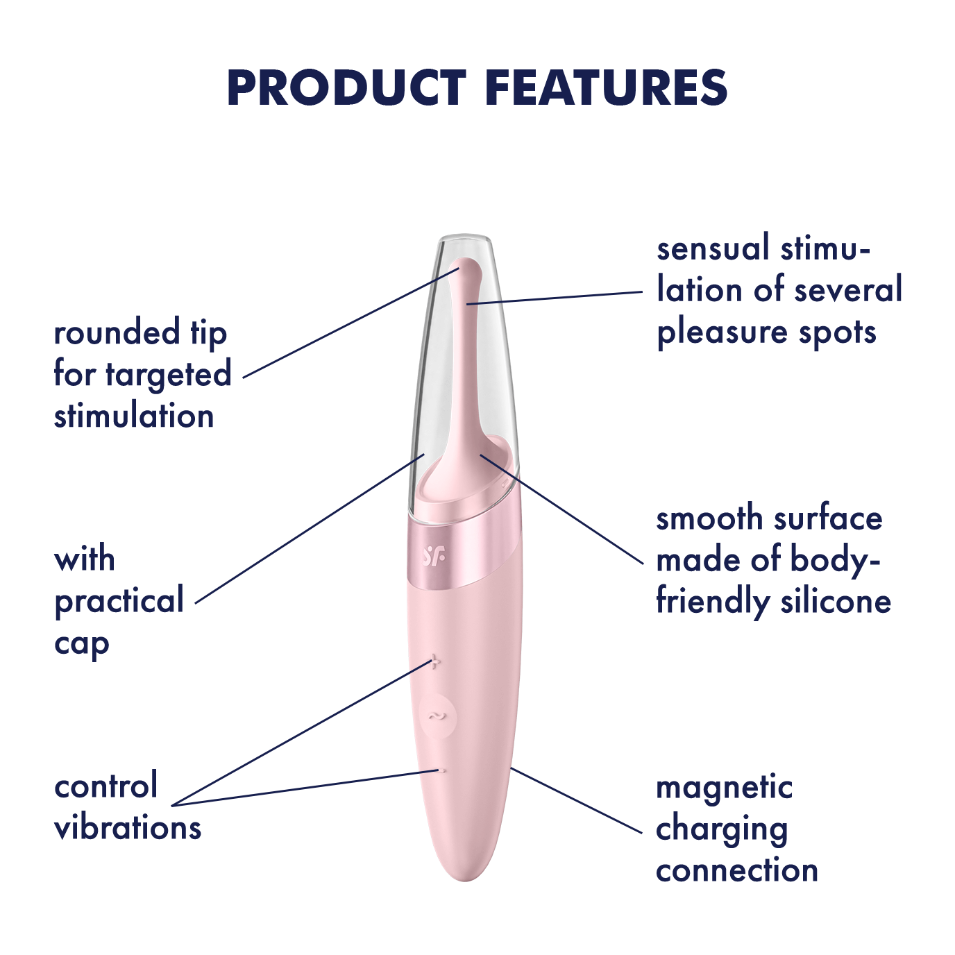 Satisfyer Twirling Delight Silicone Clitoral Vibrator Pink