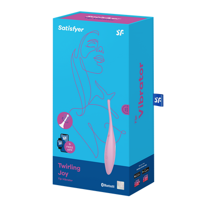 Satisfyer Twirling Joy Silicone App Enabled Clitoral Vibrator Pink