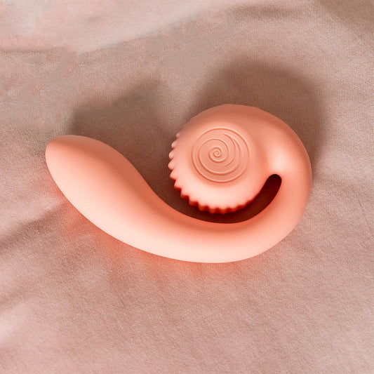 Snail Vibe Gizi Silicone Dual Stimulation Vibrator Peach