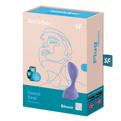 Satisfyer Sweet Seal App Enabled Silicone Anal Vibrator Violet