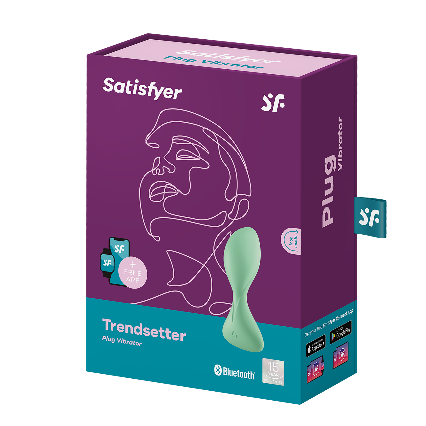 Satisfyer Trendsetter App Enabled Silicone Anal Vibrator Green