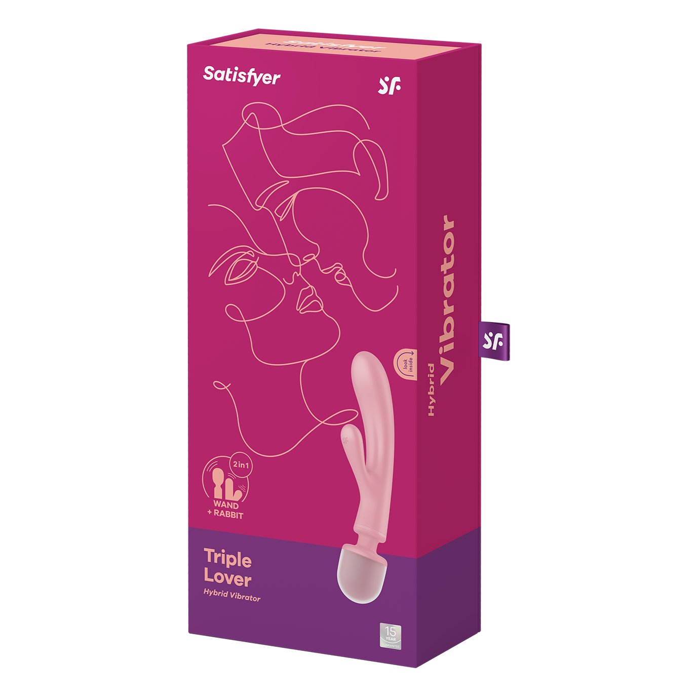 Satisfyer Triple Lover Hybrid Rabbit Vibrator Pink