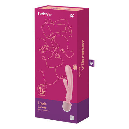 Satisfyer Triple Lover Hybrid Rabbit Vibrator Pink