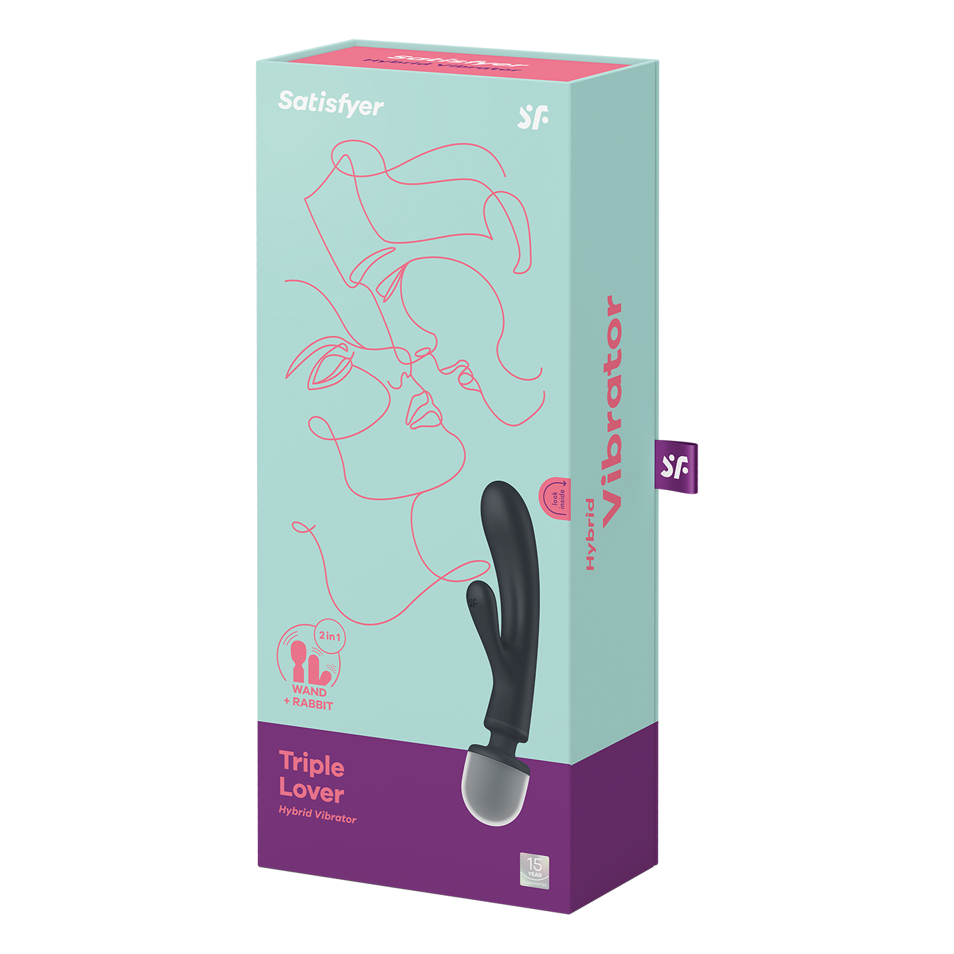 Satisfyer Triple Lover Hybrid Rabbit Vibrator Grey