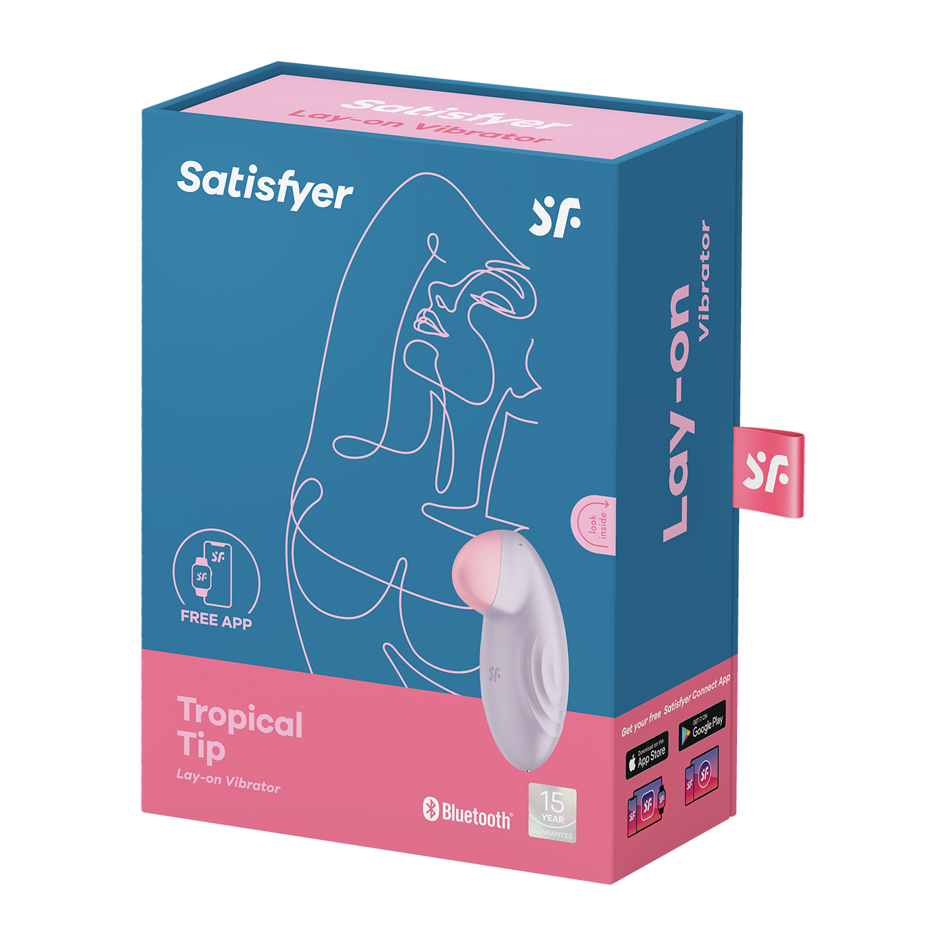 Satisfyer Tropical Tip App Enabled Lay-on Vibrator Lilac