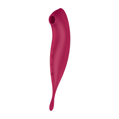 Satisfyer Twirling Pro+ App Enabled Hybrid Air Pulse Vibrator Red