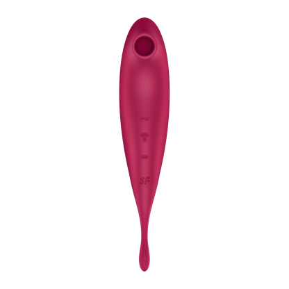 Satisfyer Twirling Pro+ App Enabled Hybrid Air Pulse Vibrator Red