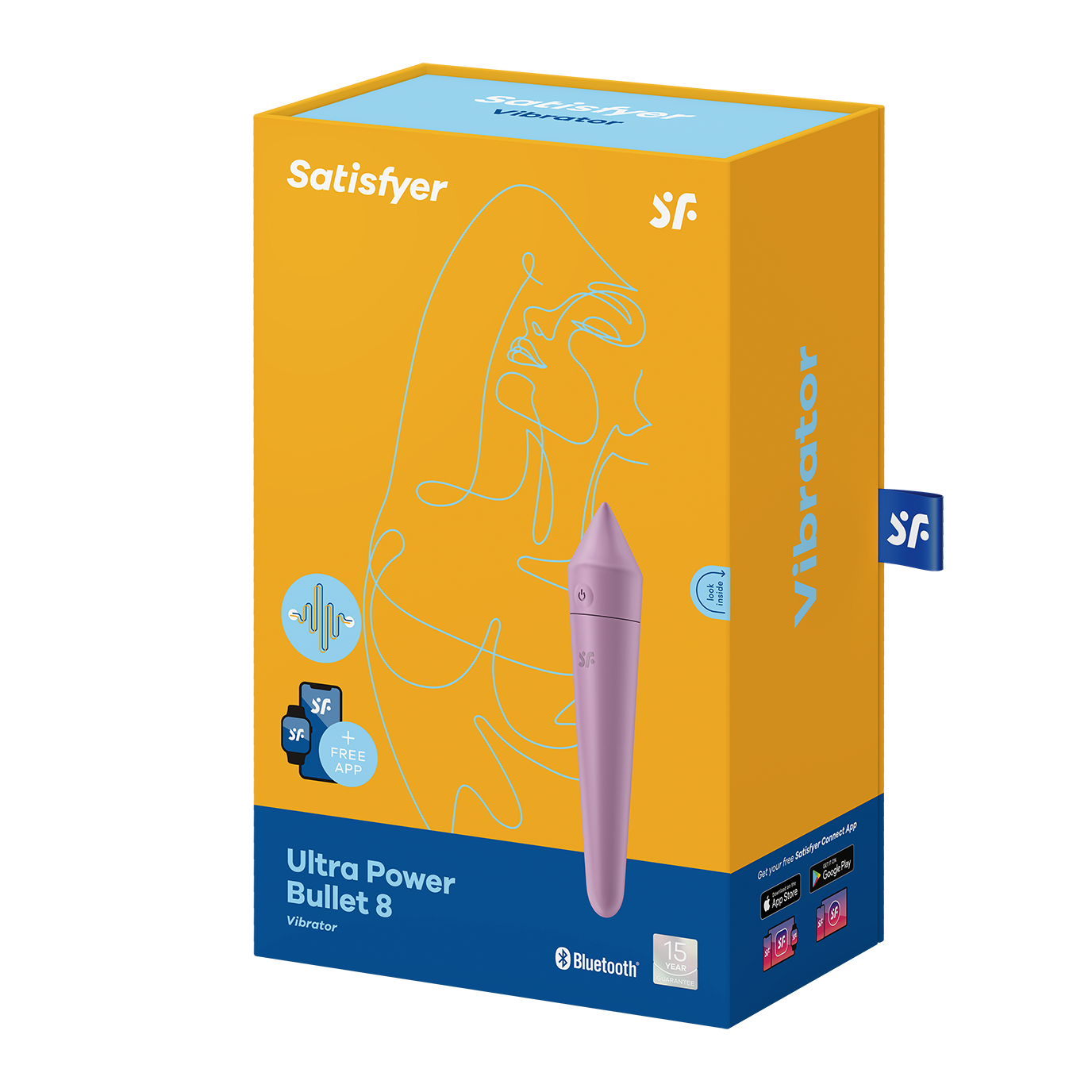 Satisfyer Ultra Power Bullet 8 Silicone App Enabled Bullet Vibrator Purple