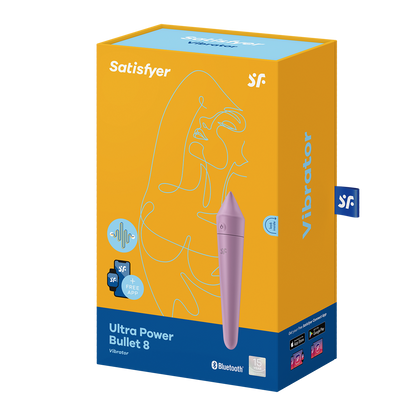 Satisfyer Ultra Power Bullet 8 Silicone App Enabled Bullet Vibrator Purple