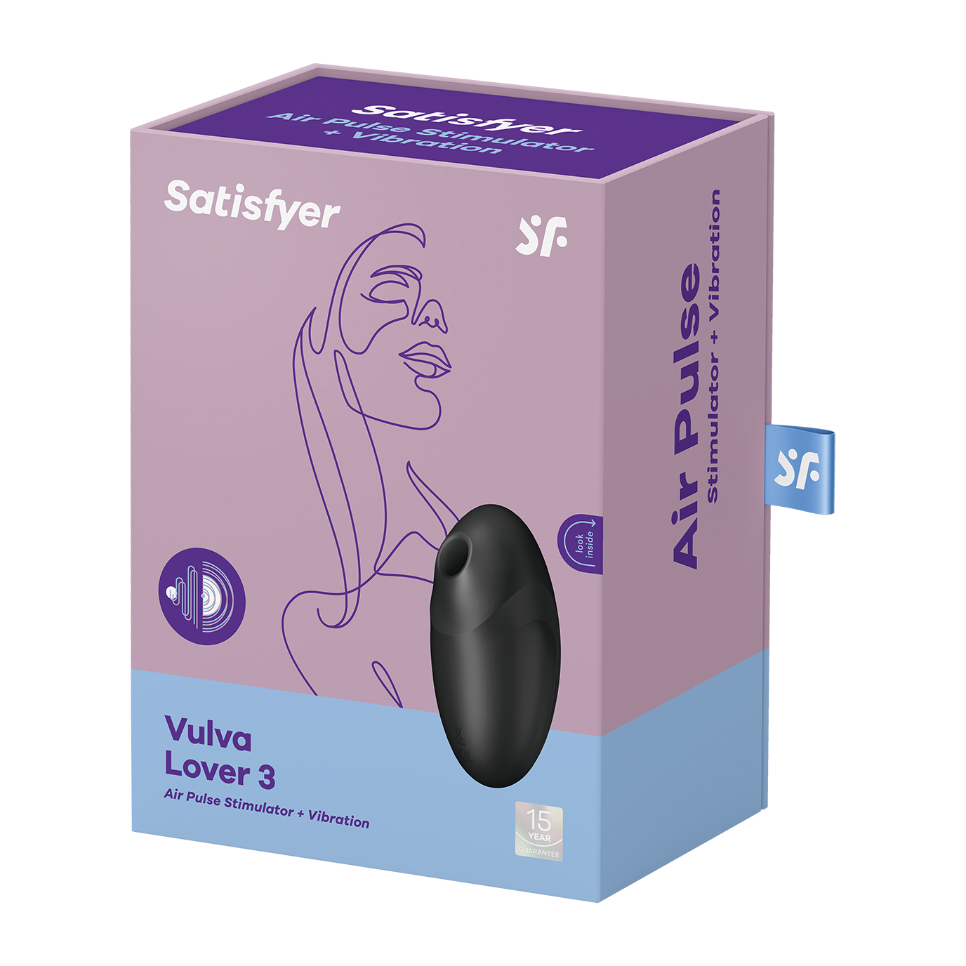 Satisfyer Vulva Lover 3 Air Pulse Clitoral Vibrator Black