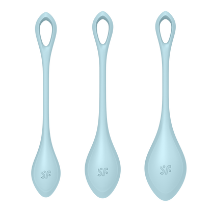Satisfyer Yoni Power 2 Silicone Kegel Balls Set of 3 Blue