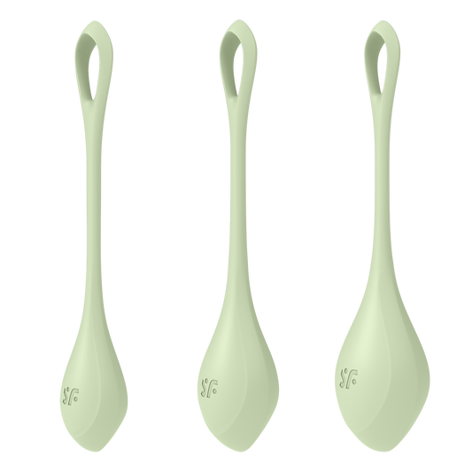 Satisfyer Yoni Power 2 Silicone Kegel Balls Set of 3 Green