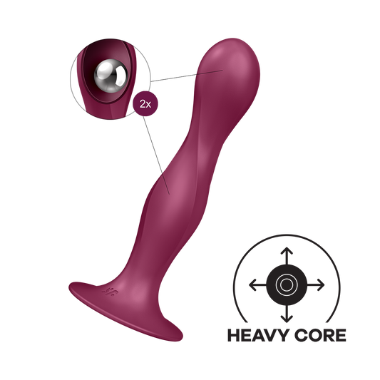 Satisfyer Double Ball-R Weighted Dildo Red