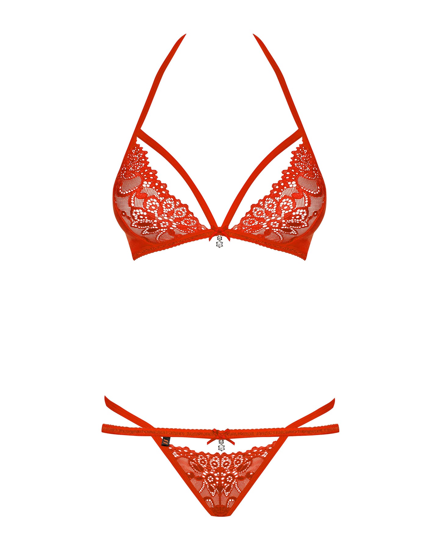 Obsessive 838 Red Lingerie Set