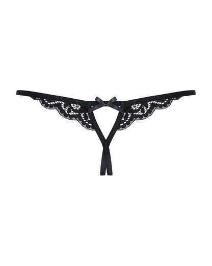 Obsessive 831 Black Crotchless Thong