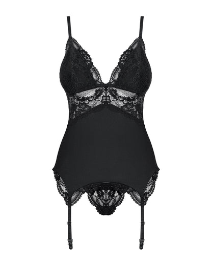 Obsessive 810 Black Corset & Thong