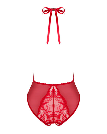 Obsessive Dagmarie Crotchless Red Teddy