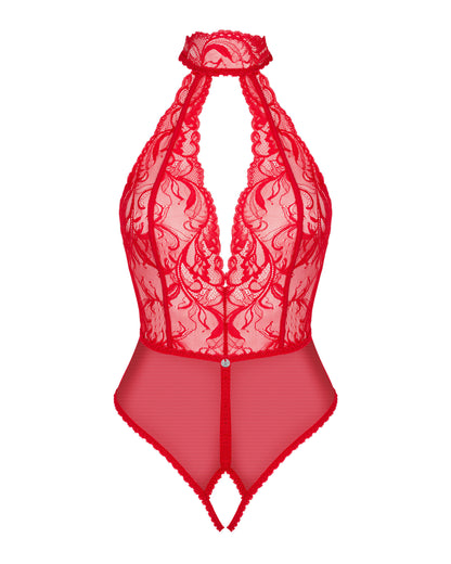 Obsessive Dagmarie Crotchless Red Teddy