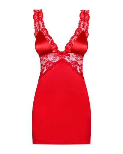 Obsessive Secred Red Chemise & Thong