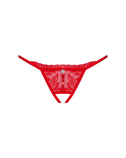 Obsessive Chilisa Red Crotchless Thong