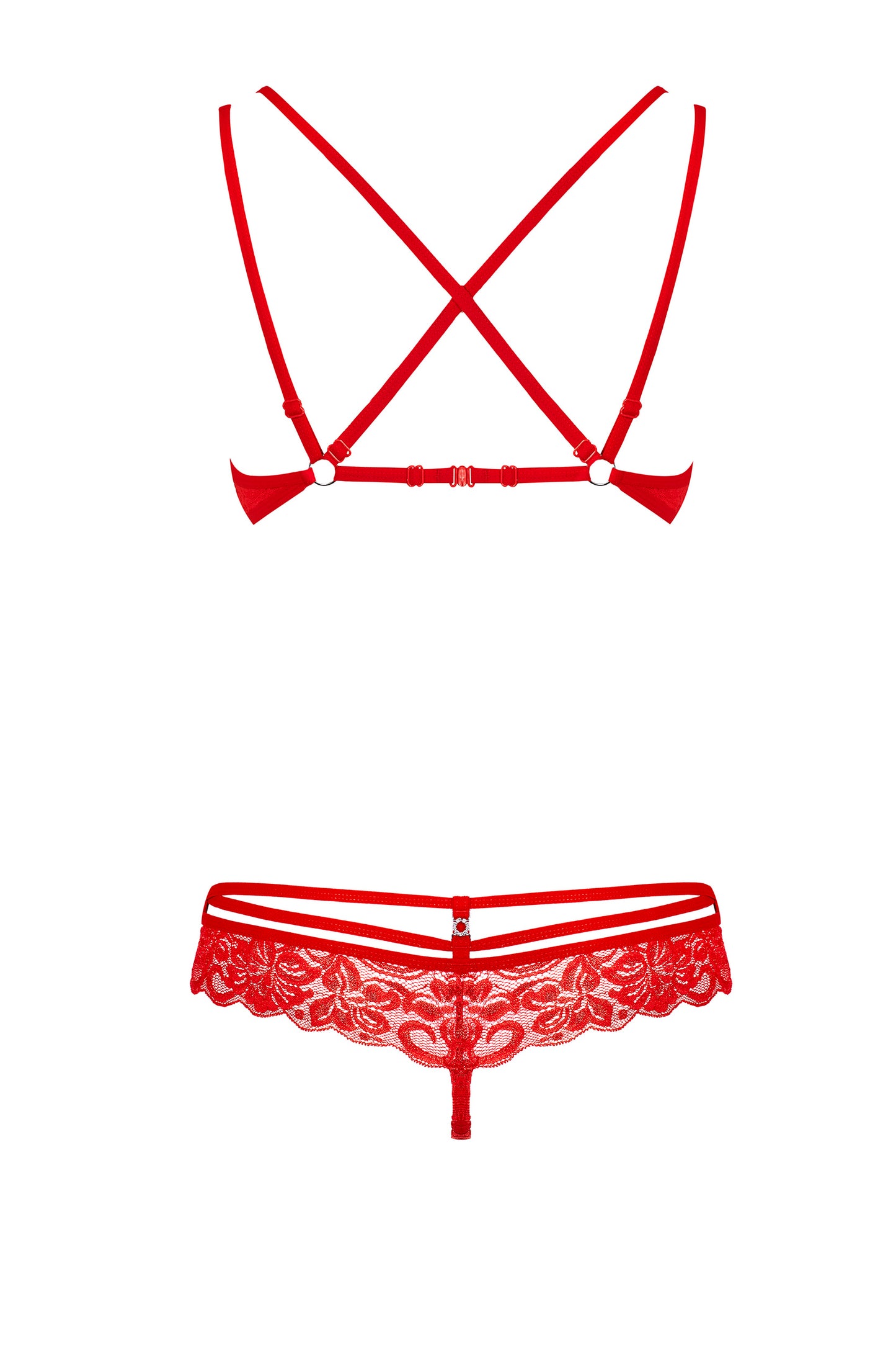 Obsessive 860 Red Lingerie Set