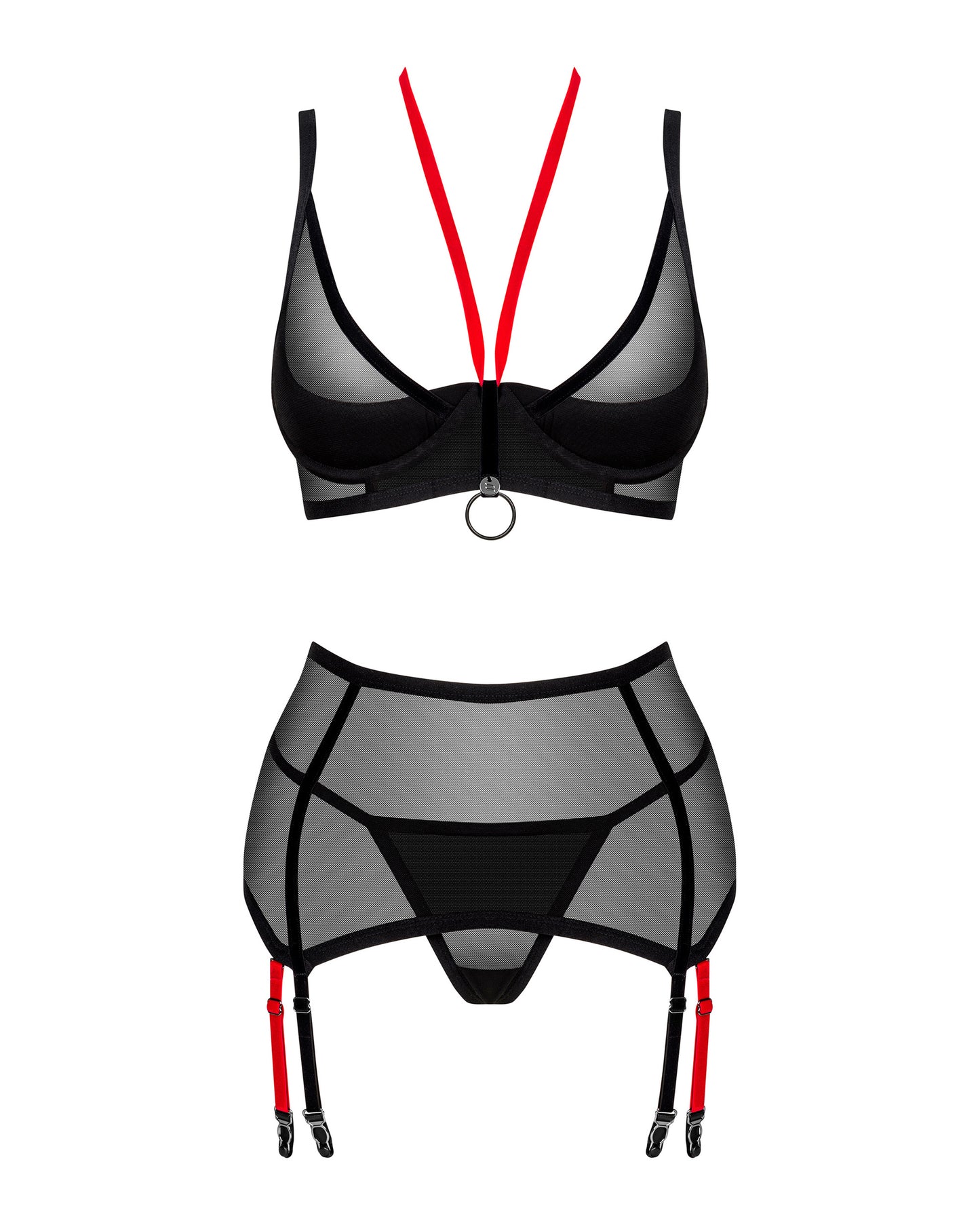 Obsessive Glandez 3 Piece Lingerie Set