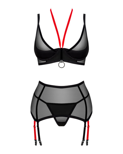 Obsessive Glandez 3 Piece Lingerie Set