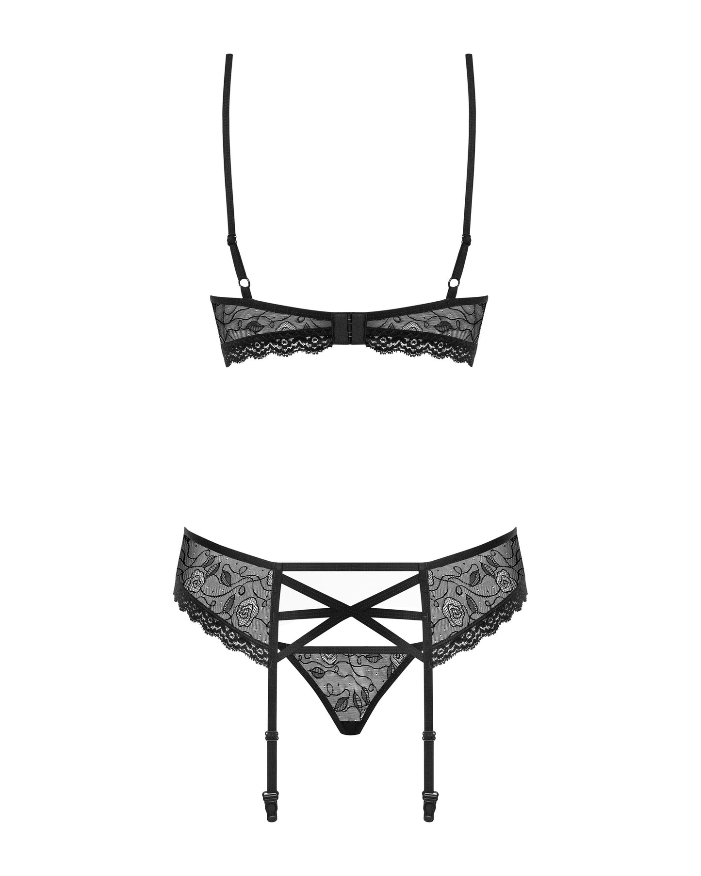 Obsessive 818 Black Lingerie Set