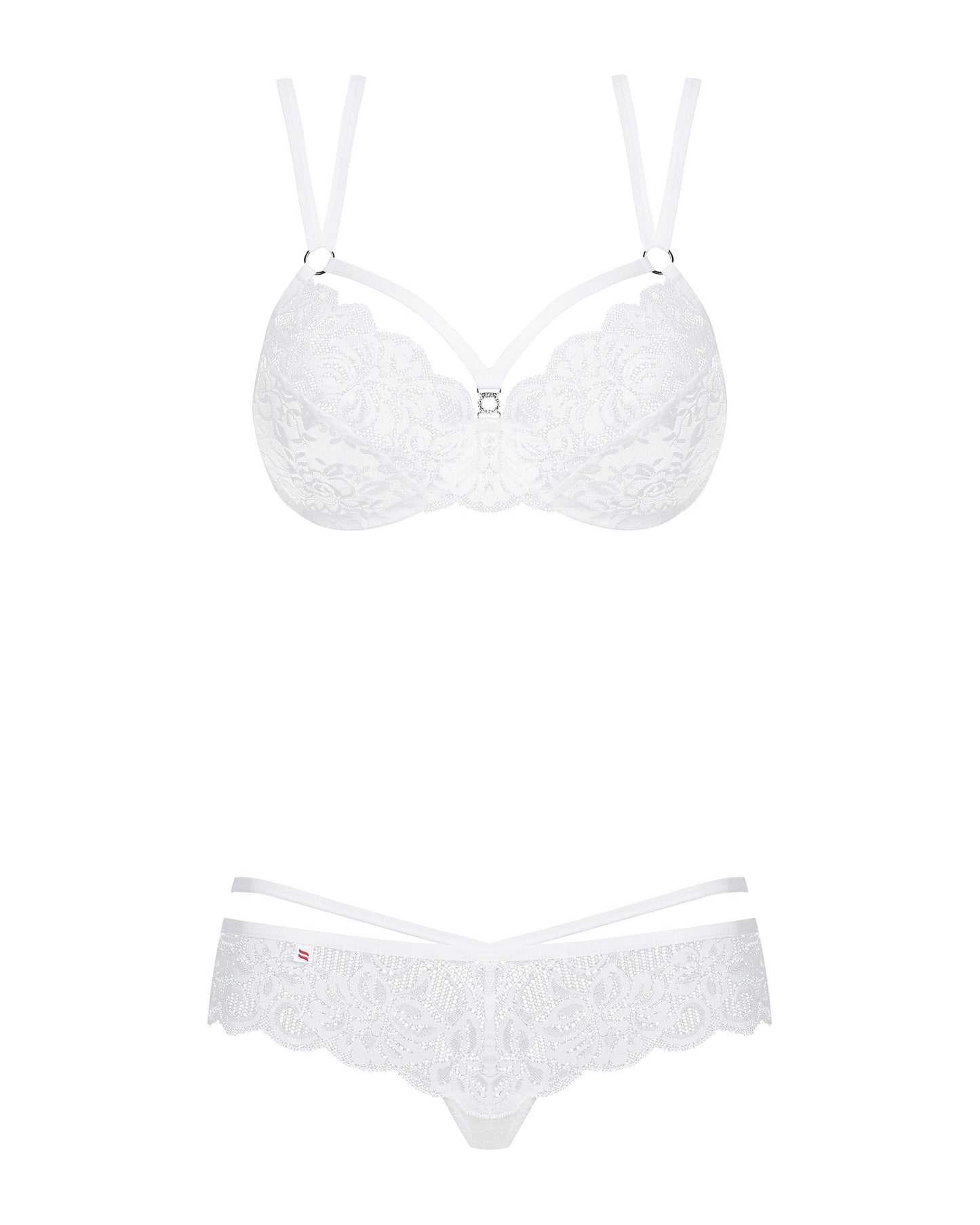 Obsessive 860 White Lingerie Set