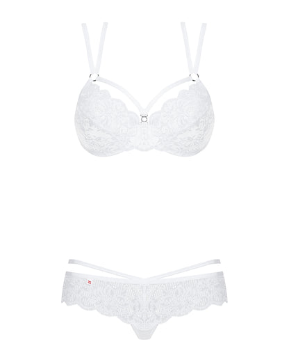 Obsessive 860 White Lingerie Set