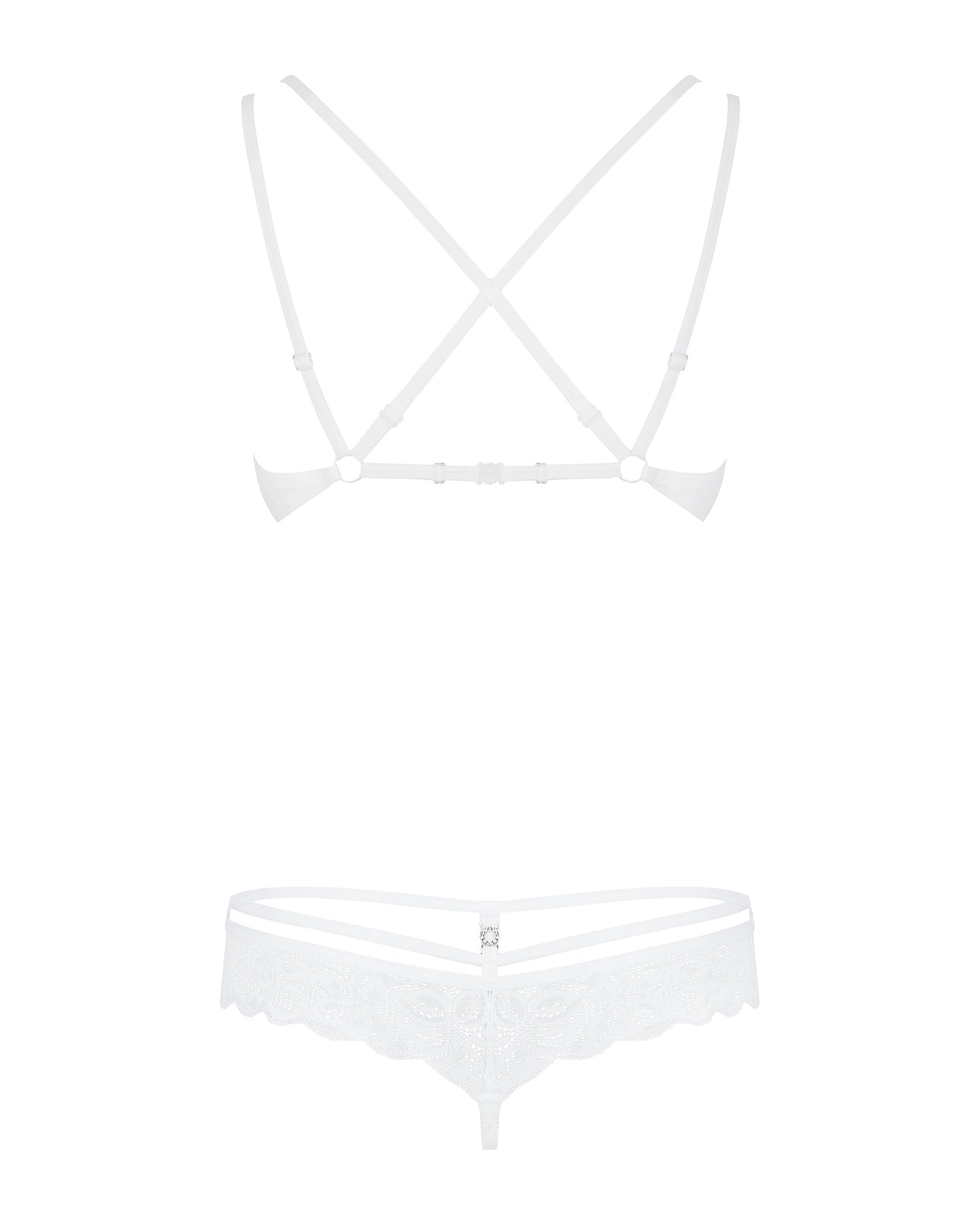 Obsessive 860 White Lingerie Set