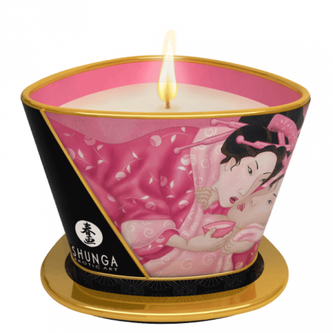 Shunga Massage Candle Rose Petal 170ml