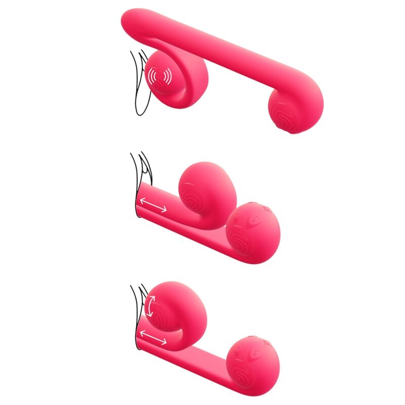 Snail Vibe Silicone Dual Stimulation Vibrator Pink