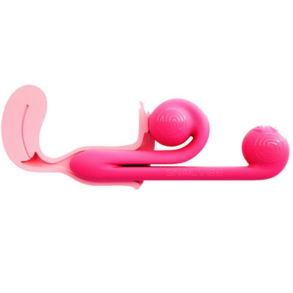 Snail Vibe Silicone Dual Stimulation Vibrator Pink