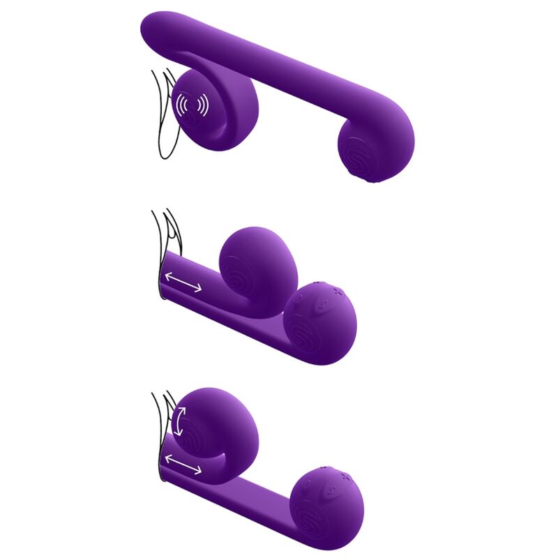 Snail Vibe Silicone Dual Stimulation Vibrator Purple