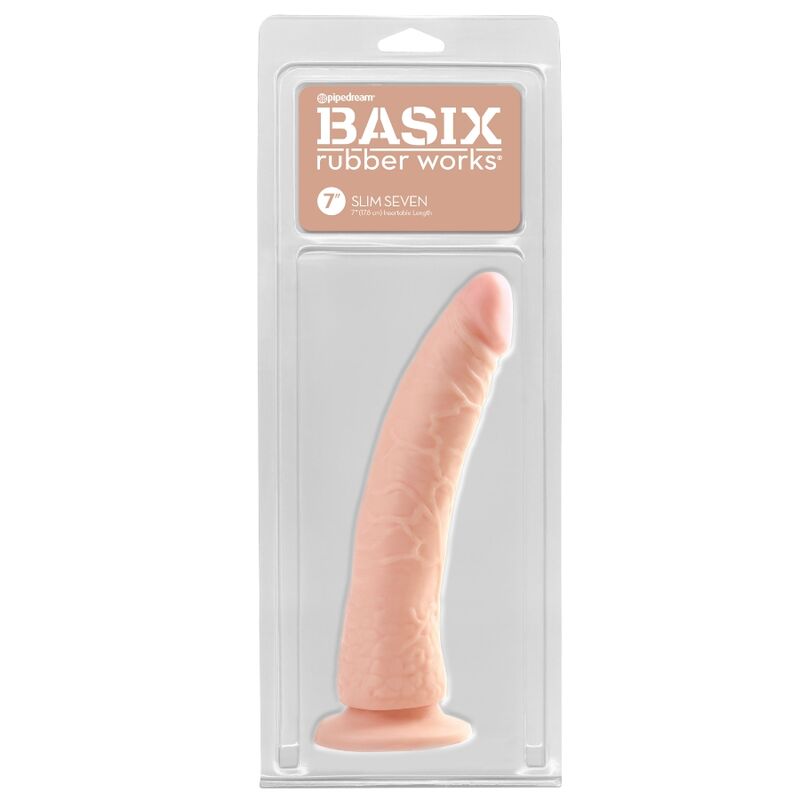 Basix Slim Seven Realistic PVC Dildo