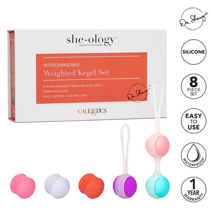 CalExotics She-ology Interchangeable Weighted Kegel Set