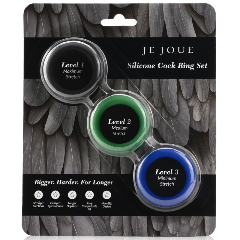 Je Joue Silicone Cock Ring Trio - 3 Stretch Levels