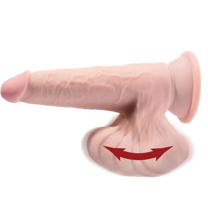 King Cock Plus 3D Swinging Balls Dildo 15.2cm Light